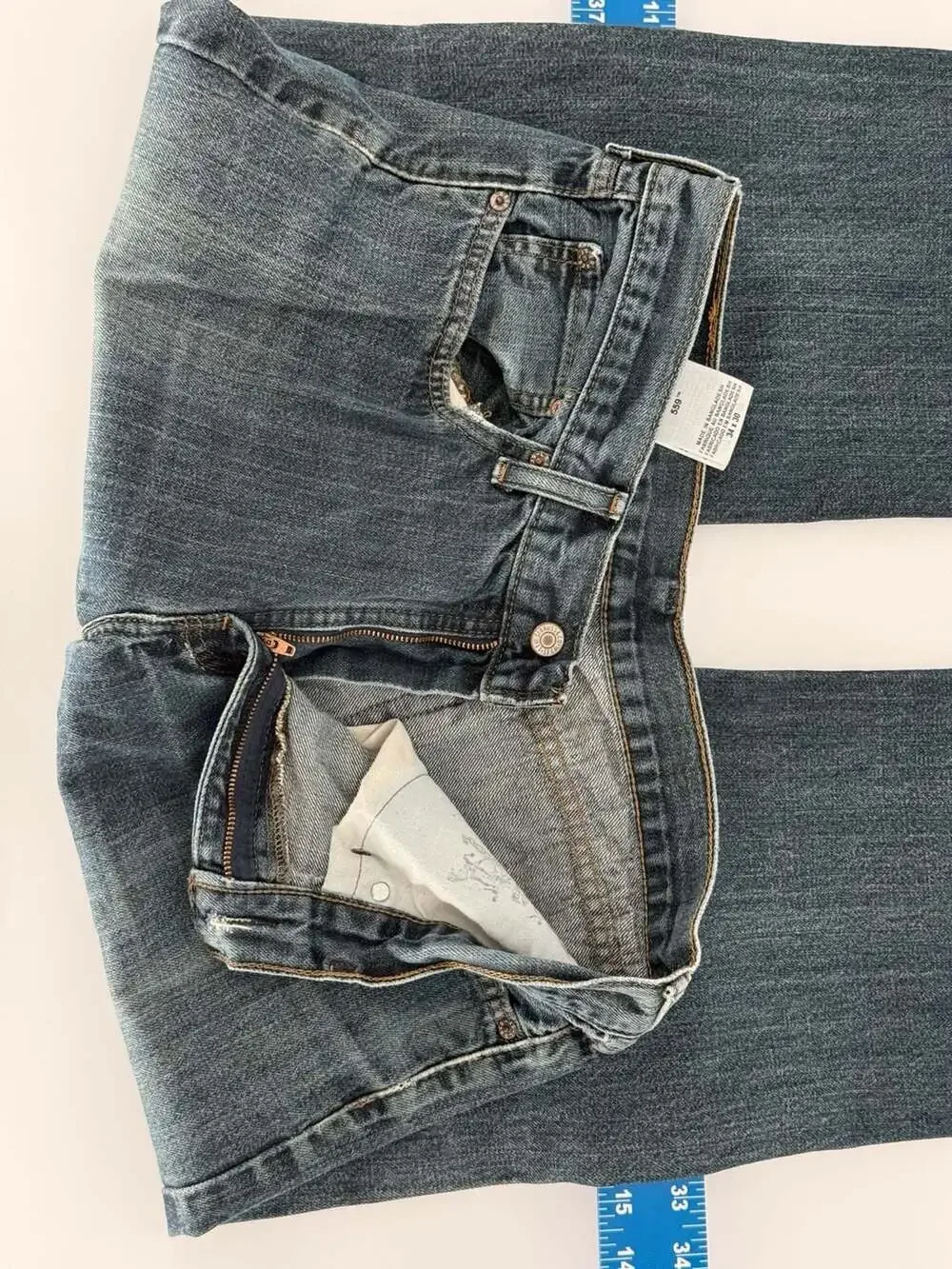 Levi's 559 Relaxed Straight Leg Jeans Mens Size 34x30 Blue Denim